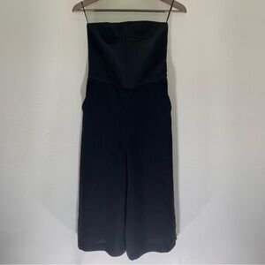 TOPSHOP Black Strapless Jumpsuit capris